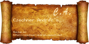 Czechner András névjegykártya